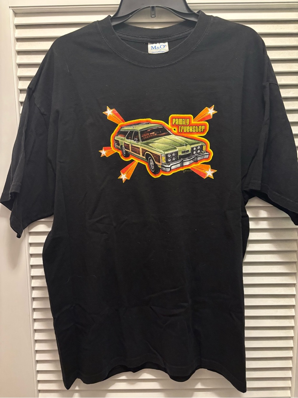 Warner Bros. Black Tee with Green Vintage Station Wagon Graphic
